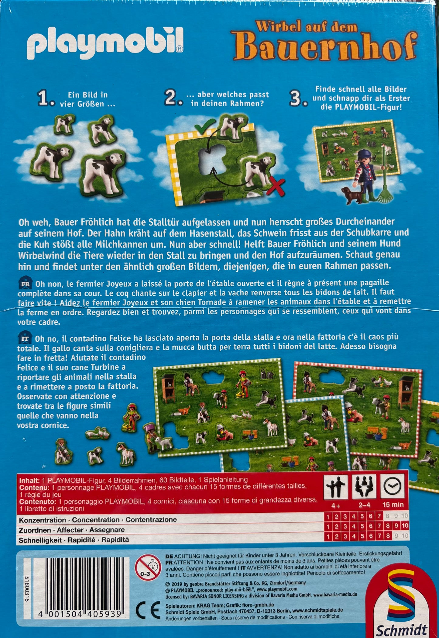 Wirbel auf dem Bauernhof playmobil Schmidt Spiele