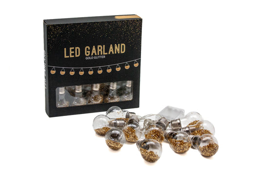 LED Goldglitter Girlande SENZA