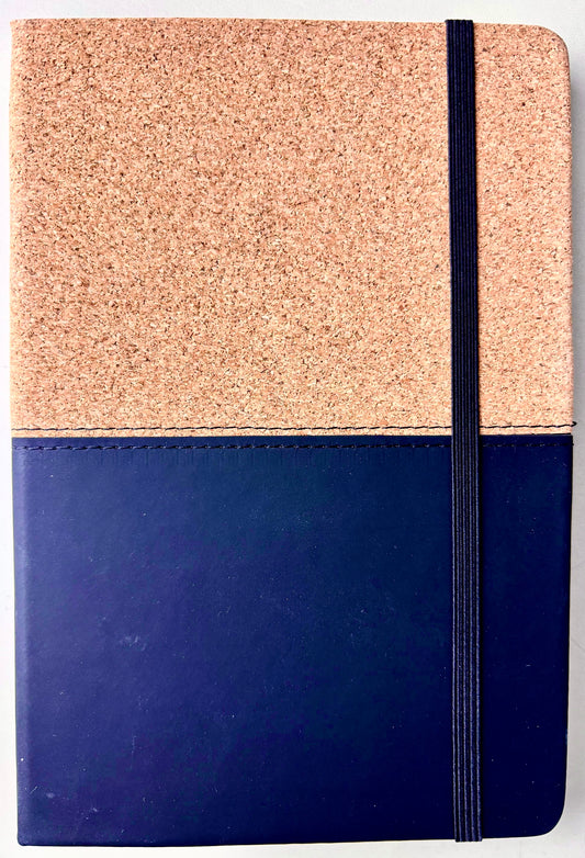 Notizbuch matt schwarz/Kork ca. A5