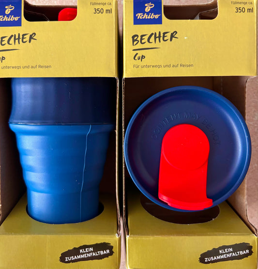 Tchibo Trinkbecher faltbar aus Silikon ca.350 ml