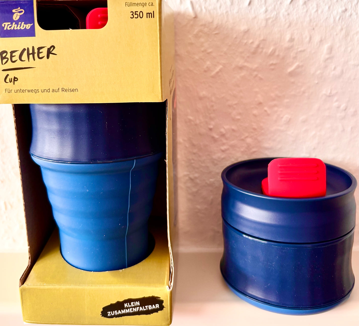 Tchibo Trinkbecher faltbar aus Silikon ca.350 ml