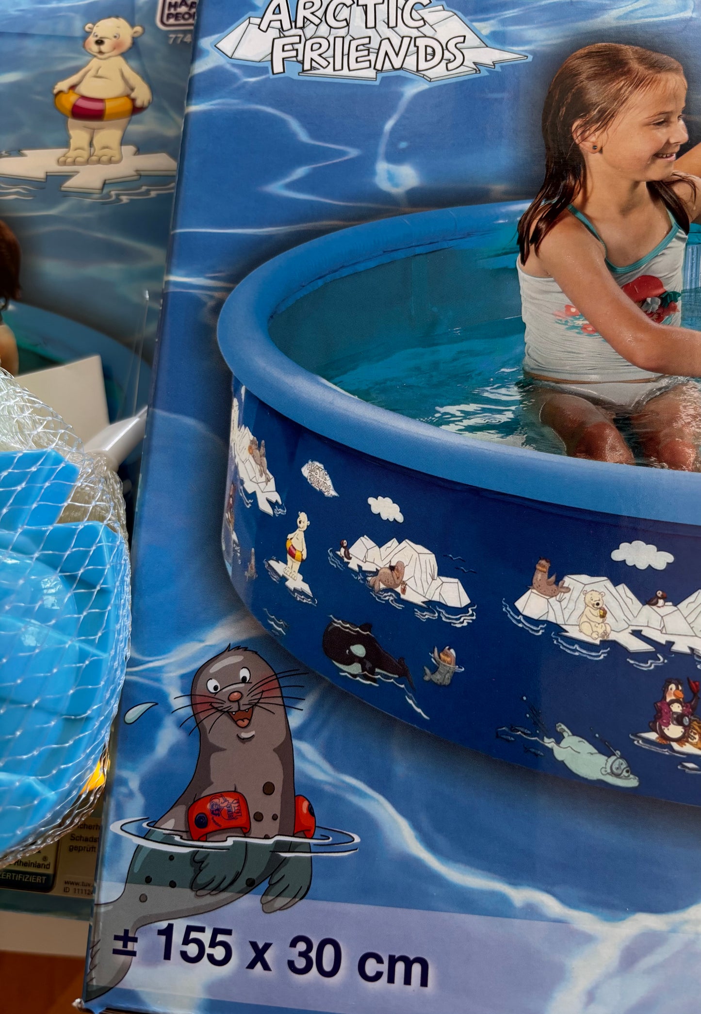 Geschenkset PlitschPlatsch Kinderpool von Wehncke + 4-tlg. Sandspielzeug WE-Schnapper 5