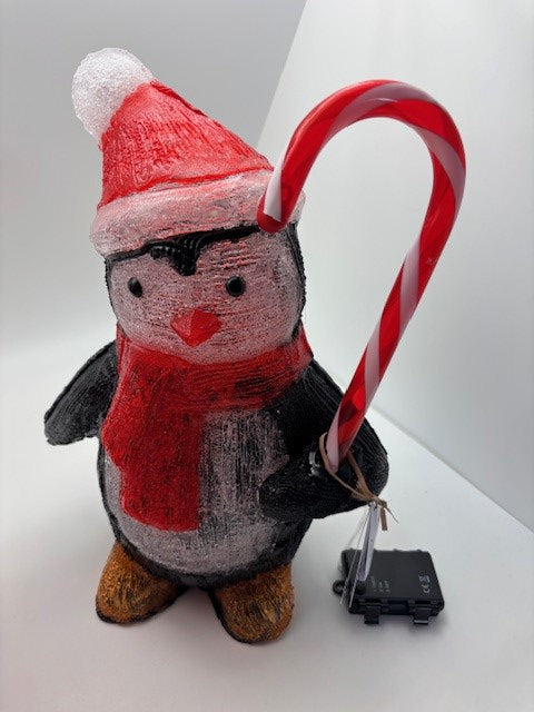 Weihnachts Pinguin Acryl 40 cm hoch
